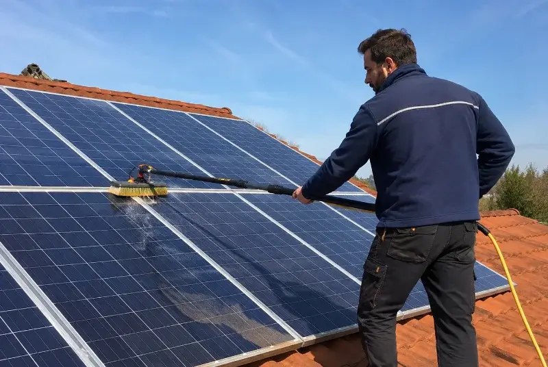 Nettoyage et entretien de panneaux solaires aux Essards